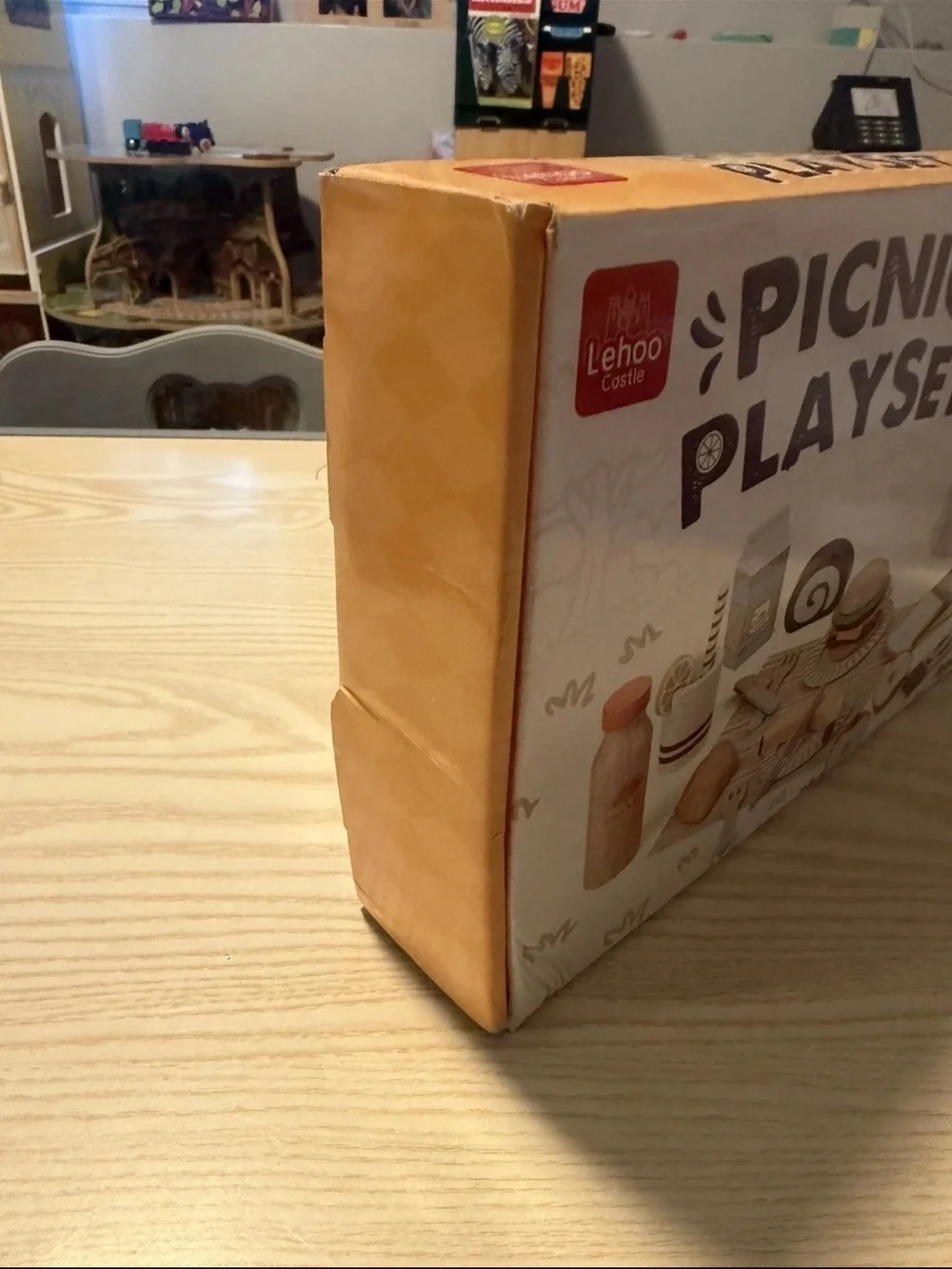 Lehoo Castle Play Food Sets for Kids Kitchen Wooden Toys Food Picnic Playset NEW